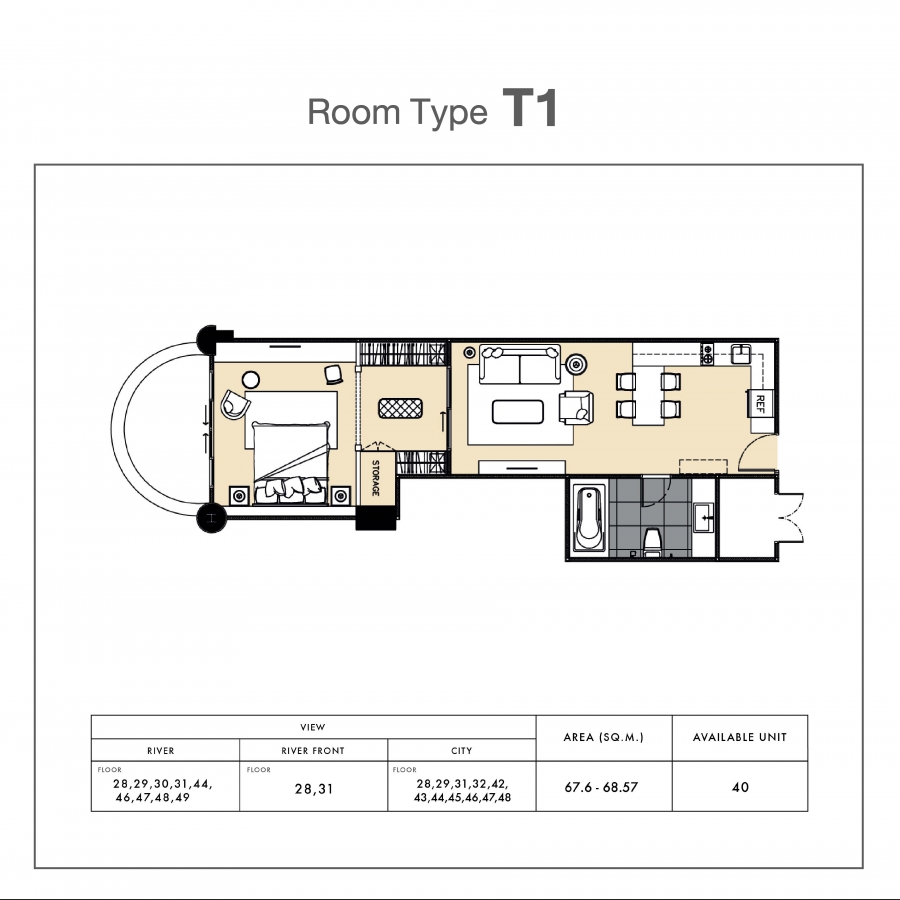 สเตท ทาวเวอร์ ผังห้อง